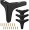 Zocipro 4Pcs Black Furniture Legs 10cm, Metal Cabinet Legs Sofa Legs with 16 Screws, Modern Diamond Triangle Furniture Feet DIY Replacement for Cabinet Cupboard Sofa Chair