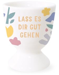 Grafik Werkstatt Eierbecher mit Echtgold | Porzellan Becher | Lass es dir gut gehen