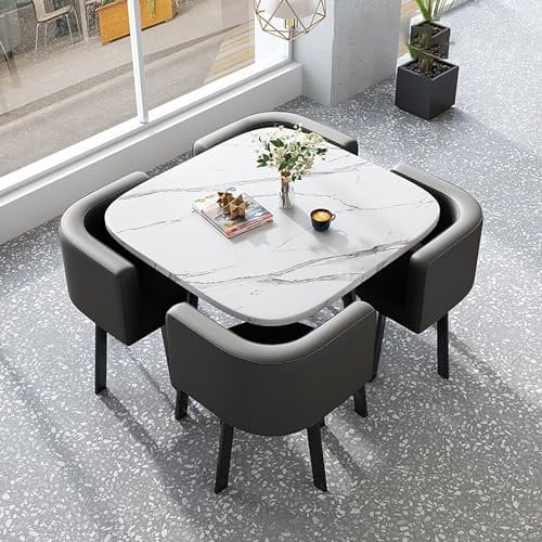 MTSYXYM Comedor 4 sillas y Mesa,Mesa Comedor con sillas 4,Juego de Comedor Mesa y 4 sillas,Combinación Mesa Y Silla Inicio,4 sillas De Diseno Moderno Balcon Sala. (Size : Style5)