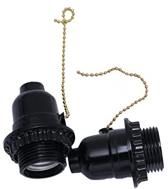 2 Pièces douille dampoule interrupteur à tirette support de lampe pendante luminaire suspendu - Douille ampoule - Support de lampe fil électrique lustre étage prise e27 adaptateur
