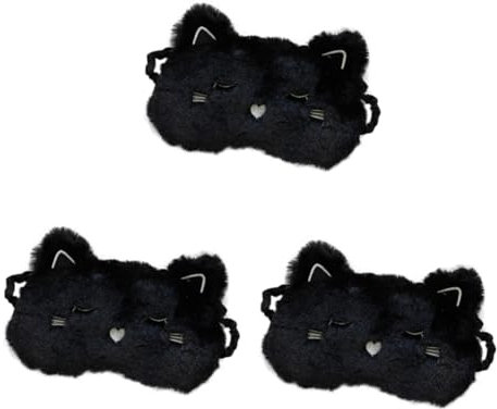 GLEAVI 3pcs Cute Dog Eye Mask Sleep Blindfold Satin Eye Patch for Deep Sleep Travel Home Hotel