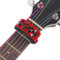 Correa Amortiguadora de Guitarra con Remaches Cuadrados, Amortiguador de Ruido para Guitarras de 6 Cuerdas, Accesorio para Instrumentos de Cuerda (Rojo Corto 7x0.9x1.2in)
