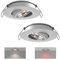acegoo Campervan Swivel Downlights 12V Recessed LED Spot Light Inbuilt Dimmer Switch & Red Light, for Boat Van Motorhome, 35° Beam Angle Vertical 70° Adjustment Dia 74mm Aluminum(Silver 5000K)