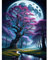 Giahism Malen nach Zahlen Erwachsene Baum-Malen nach Zahlen für Erwachsene Landschaft,Paint by Numbers Adult Ölgemälde Baum für Home Wand Dekor 30x40cm