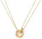 Self Love Club® Filigrane Halskette Damen 14K vergoldet mit verbundenen Ringen Anhänger aus Edelstahl in Gold - Wasserfeste & Hautverträgliche 316L Chirurgenstahl Kette