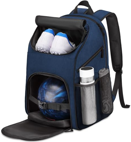 Bosynoy Bowling Backpack, Bowling Ball Bag Tote for Single Ball