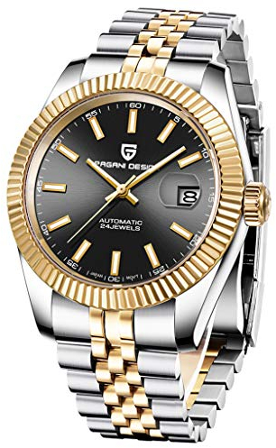 Pagani Design Luxus Herren Mechanische Automatikuhr Japan NH35 Uhrwerk Edelstahl AR Synthetischer Saphir 100m Wasserdicht Elegant Kleid Sport Uhr Datum