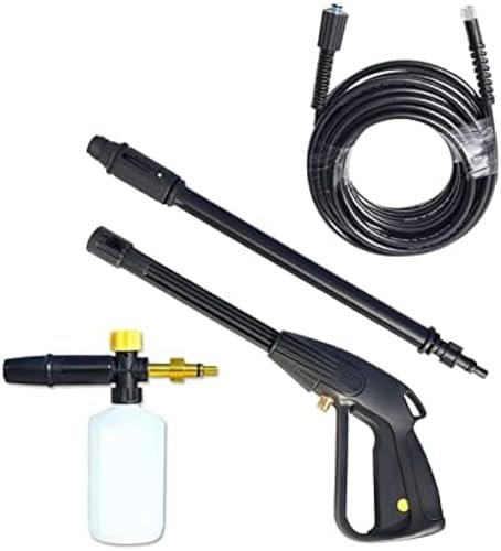 Professionelle Sprühschaumpistole, Hochdruck-Schaumpistole, Schlauch-Set, Hochdruckreiniger, Spritzpistole, Schaumkanone, Schneeschaumlanze, Schäumerschlauch, Rohrdüse für Karcher, Typ E, L