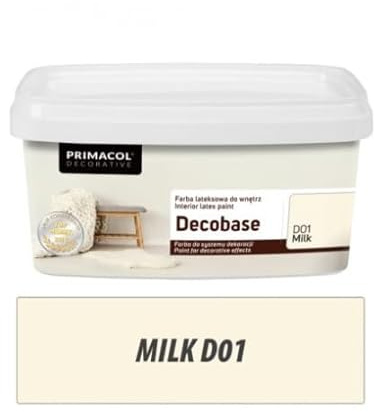 TRANS - PAL Primacol Silver Sand Decobase D01 Milk Wall Paint 1L