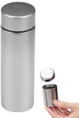 Fravsiu Contenedor para tubos de metal, recipiente para té de camping – Contenedor para té hermético, recipientes impermeables, recipientes herméticos para café, recipientes multiusos de aluminio para