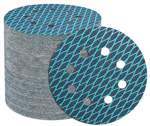 STEBRUAM 125mm Sanding Discs Pads, 80Pcs 40 Grits Sand Paper for Random Disc Sanders & Orbital Sander
