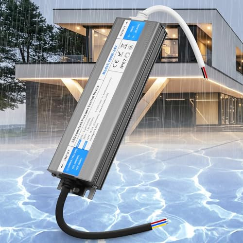 SUCIKORIO LED Transformateur 220V 24V 400W 16,7A Extérieur Etanche IP67, Alimentation LED Driver 24V 400W Ultra Fin LED Transfo Alimentation à Découpage Convertisseur De Tension AC à DC Transfo LED