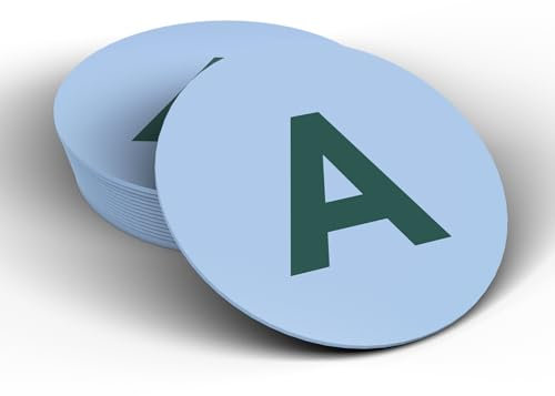 Untersetzer Letters, A-Y, Hochwertige Keramik (A Himmelblau-Flaschengrün)