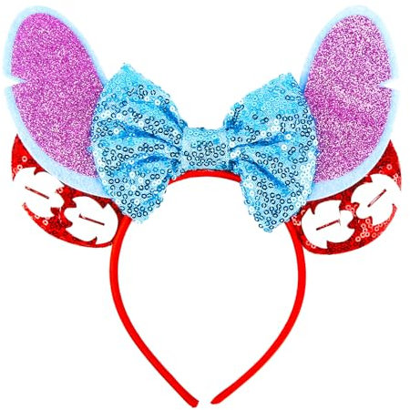 Head Band Accessory, Mouse Ears Bow Headband Glitter Party Decoration, Child Girls Women Princess Party Decoration Cosplay Costumes