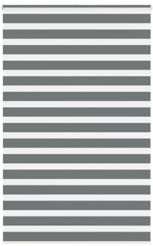 vidaXL Doppelrollo Dunkelgrau 140x230 cm Stoffbreite 135,9 cm Polyester