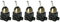 ORION LIGHTSTYLE 5x Einbauschalter Kippschalter 5 Stück ON/OFF Ein/Aus 250V Leuchten 1polig 2(1) A LS-2 gold silber antik Lampen Tischlampen Wandleuchten (Antik)