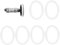 38mm Pop Up Sink Plug Rubber Seal Washers,6 Pack Bath Plug Seal,O-Rings Seal Rubber Gasket，for Push-Type Basin Waste Drains, Bath Plugs, Washbasins & Kitchen Sinks