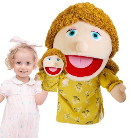 Oma Weiche Handpuppe - Plüschpuppe, Spielzeug für Rollenspiele, Fingerpuppen für Familien | Plüschtier Handpuppe der Cartoon-Familie, Puppe mit