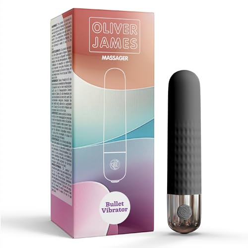 Oliver James Bullet Vibrator – Diskret im Taschenformat, 10 Modi (Schwarz)