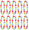 12 Stück Hawaii Ketten Blumen,Hawaiianische Deko Girlanden,Poolparty Dekorieren Halskette,50cm Bunte Blumenketten Hawaii JGA,für Kinder Erwachsene Strand Tropisch Geburtstag Party Kostüm Accessoires