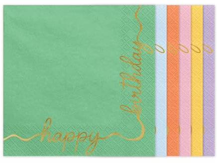 Servietten Happy Birthday 12Stk./33x33cm | Bunt