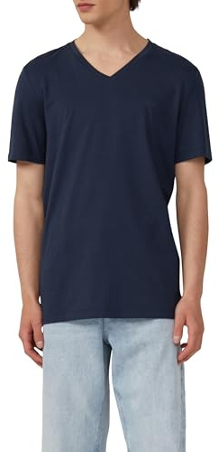 s.Oliver Herren T-Shirt mit V-Neck (DE/NL/SE/PL, Alphanumerisch, XXL, Regular, Regular, Navy)