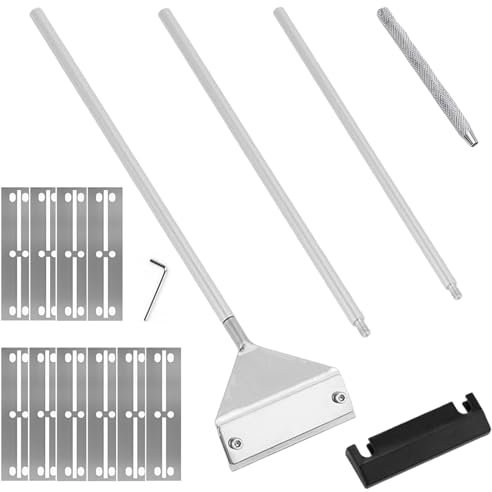 Tokaneit 85 cm Set Strumenti Pulizia Alghe Dell'Acquario, Acquario Raschietto Alghe, Versione Estesa con 10 Lame, con Asta Rimovibile, per Vetro Acquari