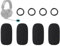 SOULWIT 4Pcs Micrófono Cubierta para JBL Quantum 100/360/910 Series, Quantum One/350/200/300/400/600/610/800/810 Auriculares, Cubierta Protectora Espuma de Micrófono Pop Filter Windscreen - Negro