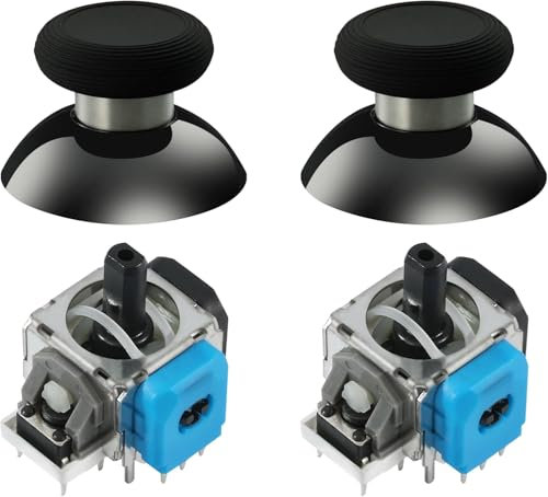 GuliKit Anti-Drift TMR Joystick for PS4 DualShock Controller, Upgrade Replacement Kit with Long Life, Excellent Temperature Stability, Includes 2 Thumbstick Caps/Grips/Covers