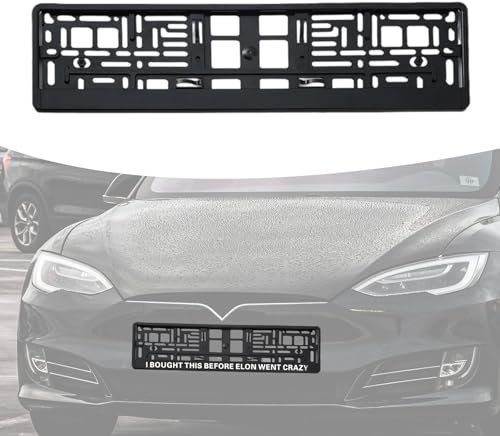 Number Plate Holder，Black Car Number Plate Holder Surround，Caravan/Trailer/Car Registration Plate Holders -Universal Fit for UK Replacement Registration Plates ﻿