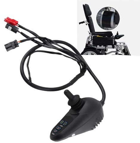 45A Electric Wheelchair Joystick Controller DC24V with Connector, Compatible with Pride、Jazzy Models, Brake Engagement and IP54 Protection