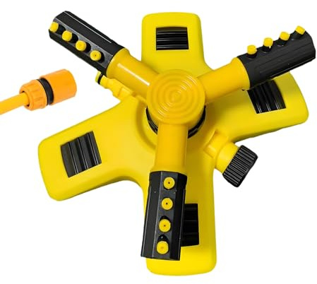 Irrigatore per – irrigazione automatica rotante, copertura a 360 gradi, di irrigazione regolabile a spruzzo, strumento per irrigazione da cortile esterno, accessorio da giardino