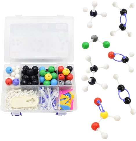 Surplex Organische Chemie Molekülmodell Set Wissenschaftliche Anorganische Strukturen Atom Molekulare Elektronenbahn Link Model Lehre Studenten Chemieunterricht Kit für Kinder Bildung (208 Stück Kit)