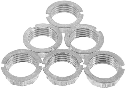 PAMINGONO G9 für Stabile Befestigung Lampenfassungsringe 6 Stück aus Aluminiumlegierung Geeignet als Lampenschirmhalter mit Gewindekragen für Tisch und Stehleuchten