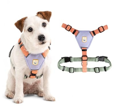 Woolly Wolf Color Block Hundegeschirr für große Hunde L – Geschirr mit Reflektoren & 5-Punkt-Anpassunsgsystem aus 100% recyceltem Polyester, einfaches An- und Ausziehen