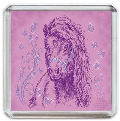 Magnet - Pferd Schmetterlings-Pony- Bötzel Kollektion - 38552 Gr. ca. 5 x 5 cm