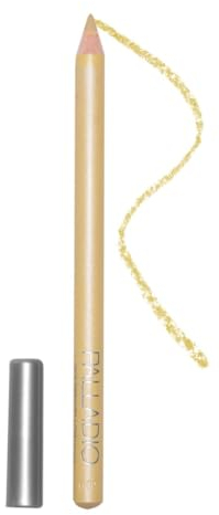 Palladio Holz-Eyeliner-Stift, dünne Stiftform, einfache Anwendung, feste und dennoch geschmeidige Formel, perfekt umrandete Augen, Kontur und Linie, langanhaltend, Golden yellow