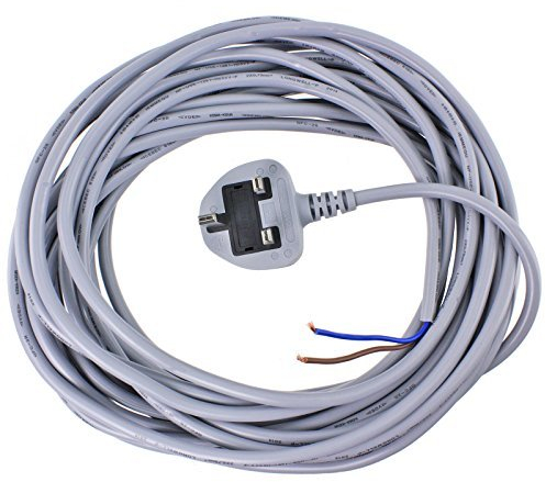 Spares2go Mains Cable/Power Lead & Plug Compatible With Sebo X1 X1.1 X4 X5 Extra Upright Vacuum Cleaners (10 Metres)