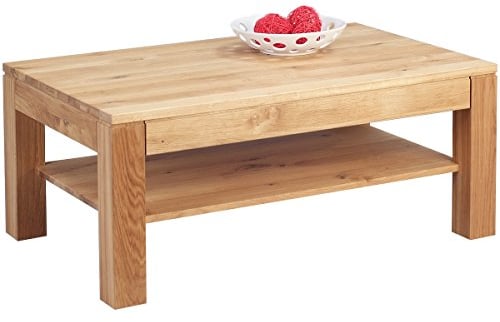 möbelando Couchtisch Massivholz Tisch Wohnzimmertisch Sofatisch Massiv Wildeiche Björn II