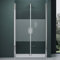 Mai&Mai double porte de douche pivotante 180°auto-levante paroi de douche pour niche 100x195cm en verre ESG dépoli opaque de 6mm avec revêtement Nano Ter24MS