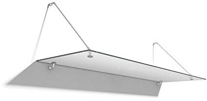 Durovin Bathrooms Front Door Glass Canopy 1600 x 900mm Over Door Shelter - 13mm Frosted Safety Glass
