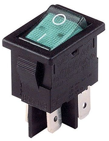 Arcolectric H 8553 VB NAM Rocker Switch Lit Red DPST On-Off 250V AC 10A