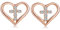 Yumilok Damen Ohrstecker Ohrringe Roségold Herz Kreuz Zirkonia 925 Sterling Silber Hypoallergen Ohrschmuck für Damen Frauen Mädchen