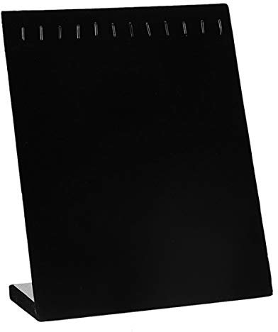 SHAMZBEST Rainbowie Black 12 Hook Velvet Necklace Chain Stand Jewellery Holder Pad Showcase Display Case