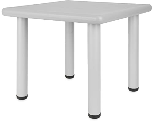 Bieco Kindertisch | Tisch für Kinder 1-8 Jahre | Kinder Tisch ca. 62x 62x 52 cm | Spieltisch höhenverstellbar | Maltisch für Kinder, Kinderzimmer Tisch klein | Tisch Kinder-Schreibtisch | Eisgrau