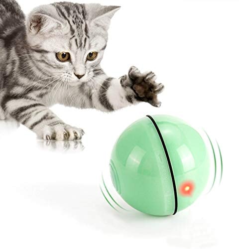 WWVVPET Bola de Gato,Juguete Gato Interactivo para Mascotas,Carga USB Juguetes para Gatos Pelotas,Giratoria Automática de 360 Grados,para Ejercicio Animal Doméstico