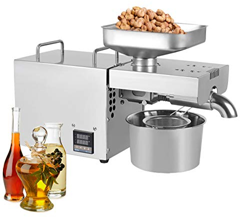 Digital Oil Press Machine CGOLDENWALL Oil Extractor Cold&Hot Pressed Household 304 Stainless Steel for Olive Coconut Sunflower Walnut Beans Sesame Industrial Motor CE