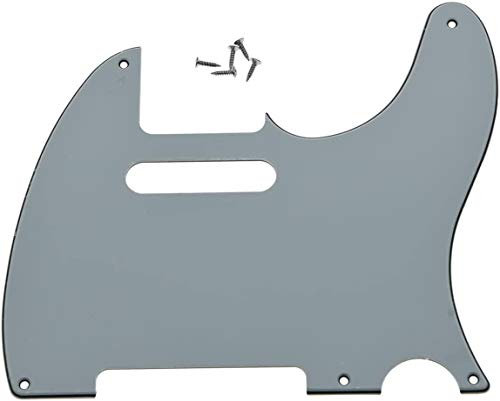 Dopro Schlagbrett für Gitarre, 5 Löcher, Vintage-Stil, passend für USA/Mexikanische Fender Telecaster, Weiß, 3-lagig