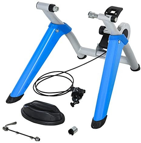 HOMCOM Indoor Bike Trainer, Foldable Turbo Trainer Bike Stand with 8 Level Magnetic Resistance, for 650C, 700C or 26-29 Wheels