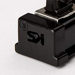 Rollmayer glänzend einläufig Gardinenschiene aus Aluminium (nur 2 Stück Endkappen für Schwarz Gardinenschiene)